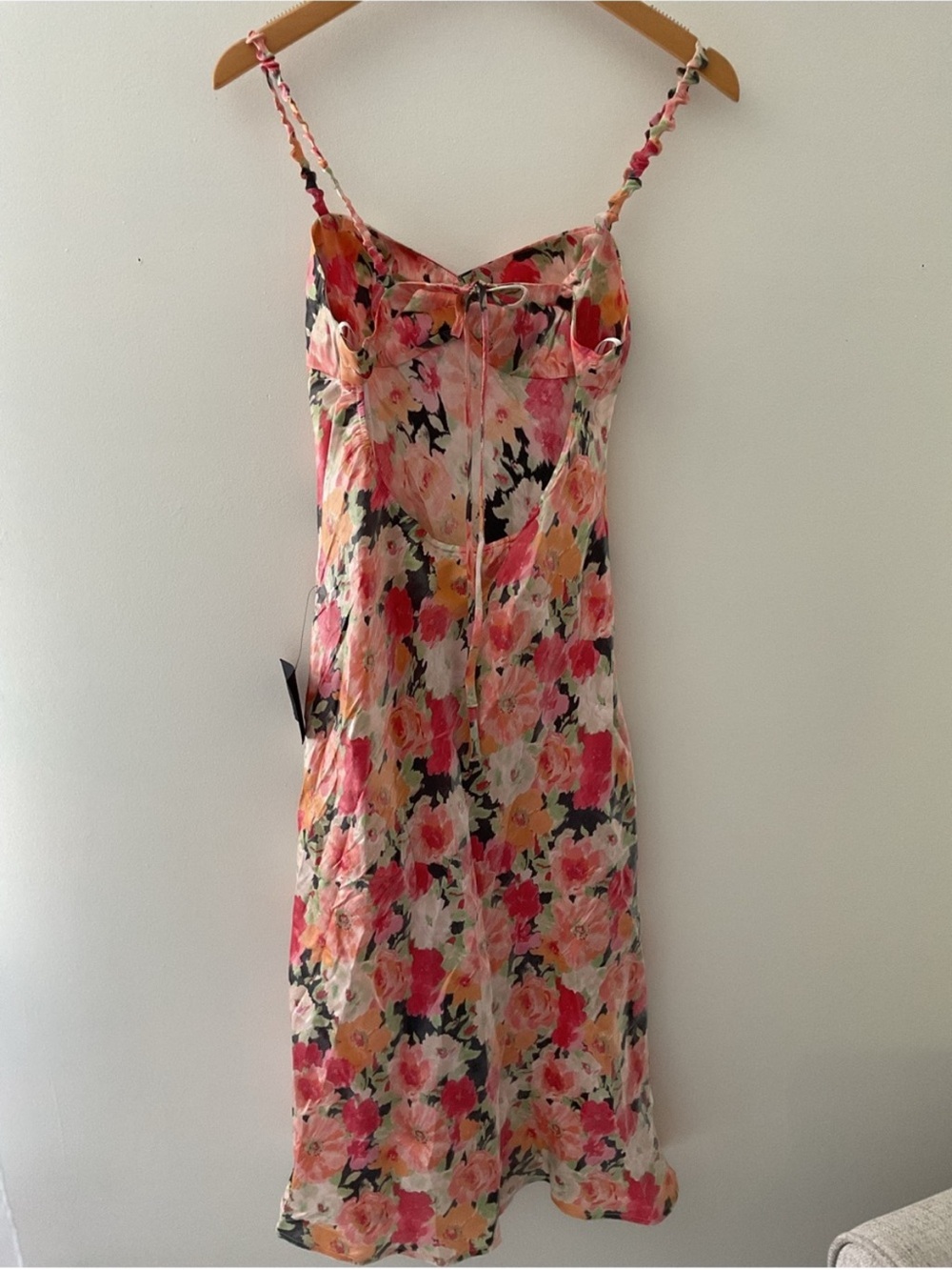 Lulu's Floral Midi Slip Dress in Pink, Coral, Yellow - Picture 7 of 12